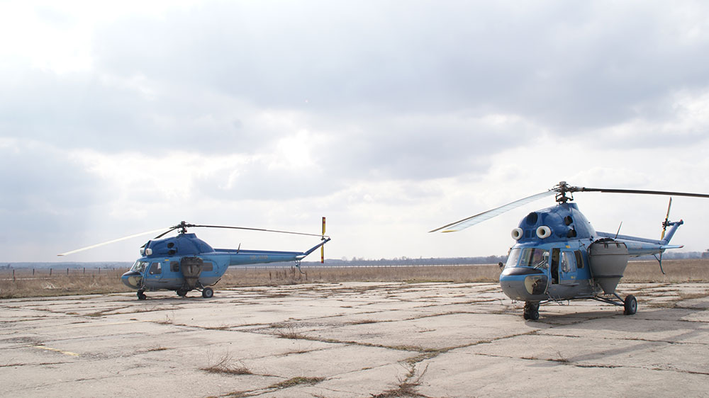 Кроме самолетов, аэродром "Белая Церковь" принимает еще вертолеты